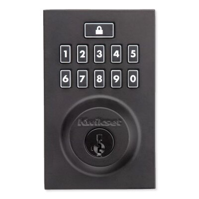Kwikset SmartCode 914 Zigbee Contemporary Deadbolt with Home Connect, Matte Black